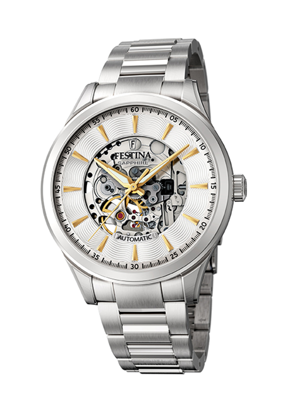 Festina Orologio Automatico Uomo F20536/2 – 42,8 Mm, Cinturino In Acciaio