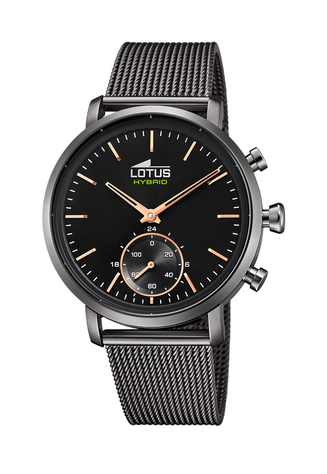 Reloj Lotus smartwatch hombre negro correa acero malla milanesa 50043/1